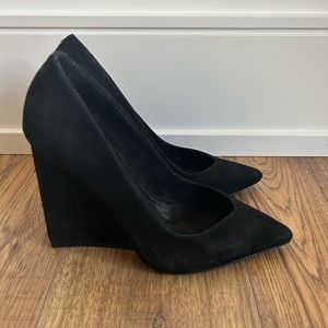 Aldo Suede High Heel Wedges Size 7